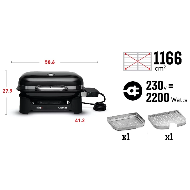 Vendita online Barbecue elettrico Weber Lumin Compact